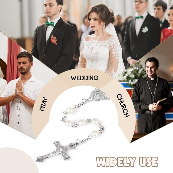 Beautifully Crafted Pearl Catholic Prayer Beads - Perfect Gift for All Occasions - Picture 7 of 7